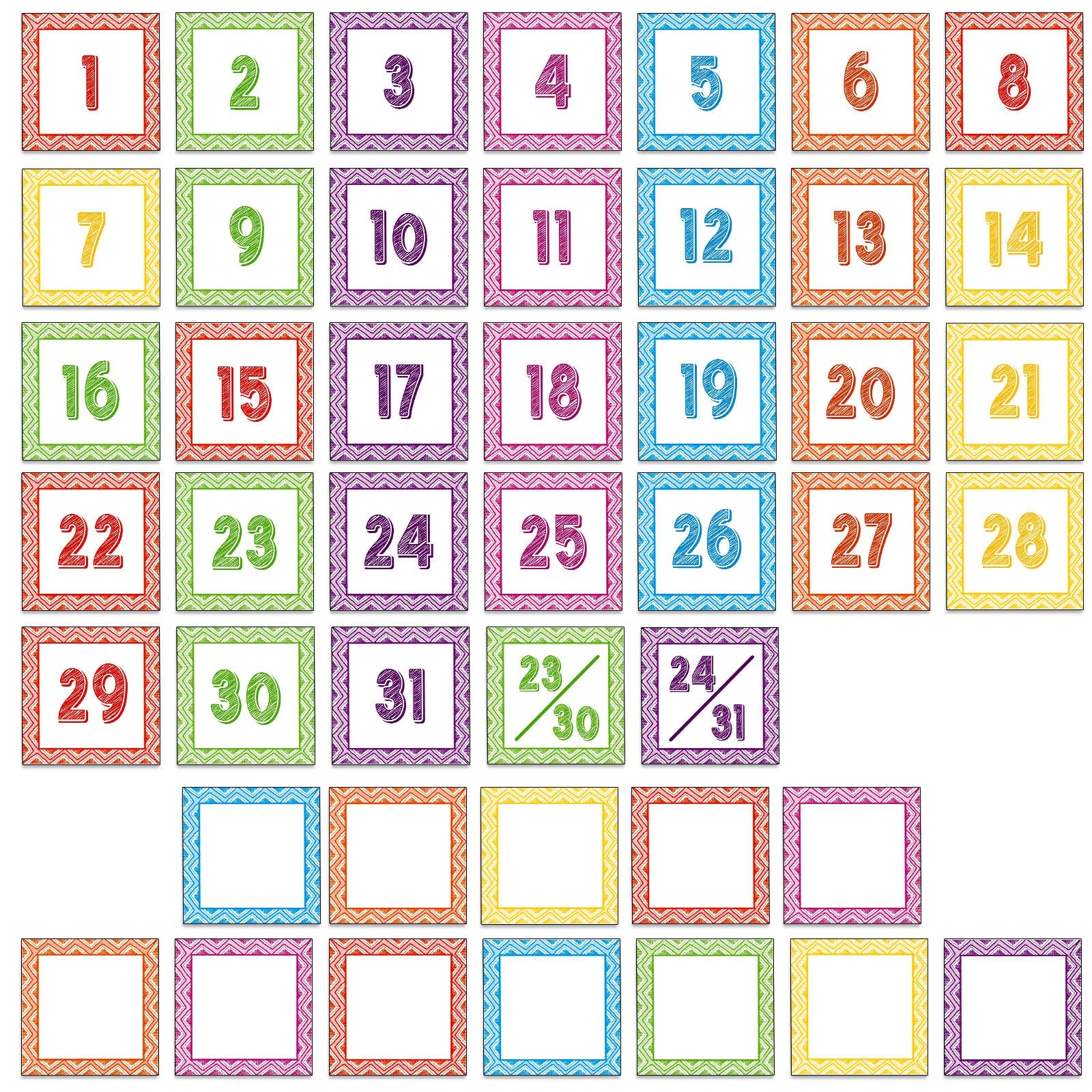 Free Printable Calendar Numbers For Preschool