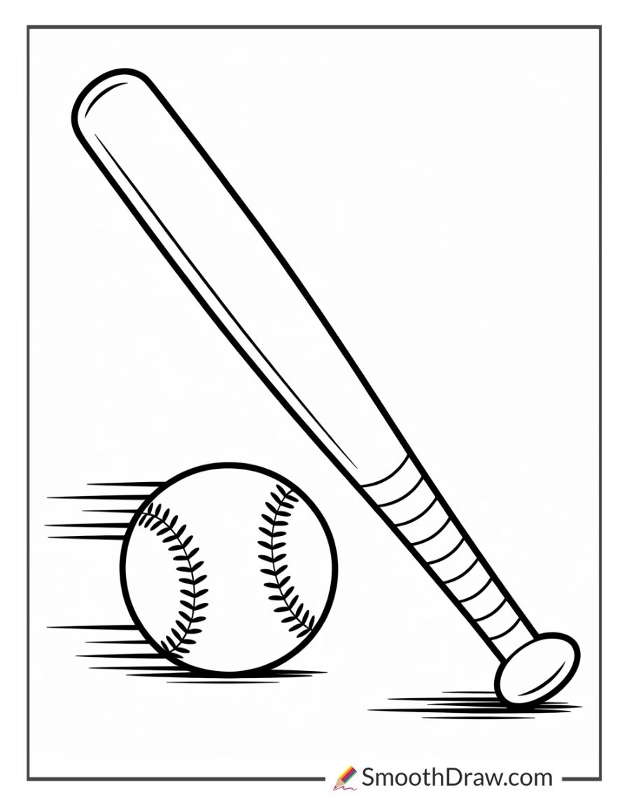 Printable Softball Coloring Sheets