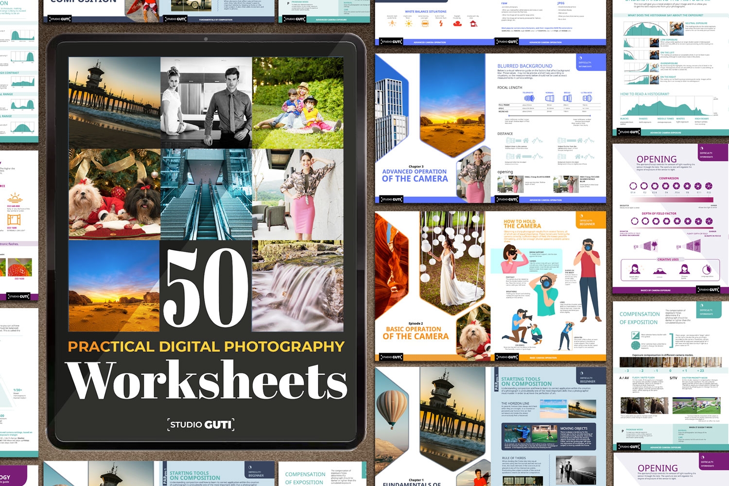 50 Practical Digital Photography Worksheets Studio Guti