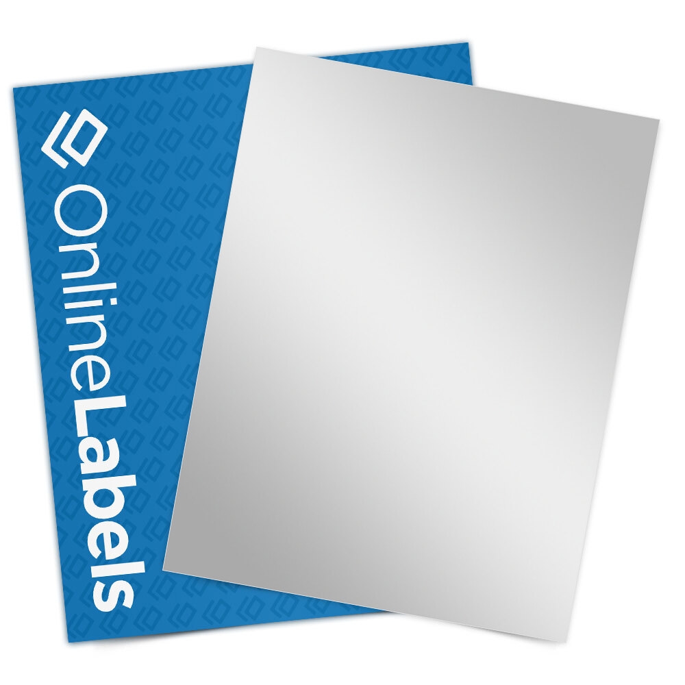 8 5 X 11 Sticker Paper Silver Foil Laser OL177SF