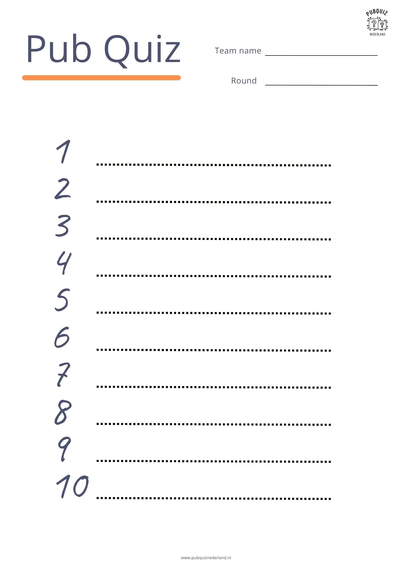 8x Free Pub Quiz Answer Sheet Download As PDF Worksheets Library