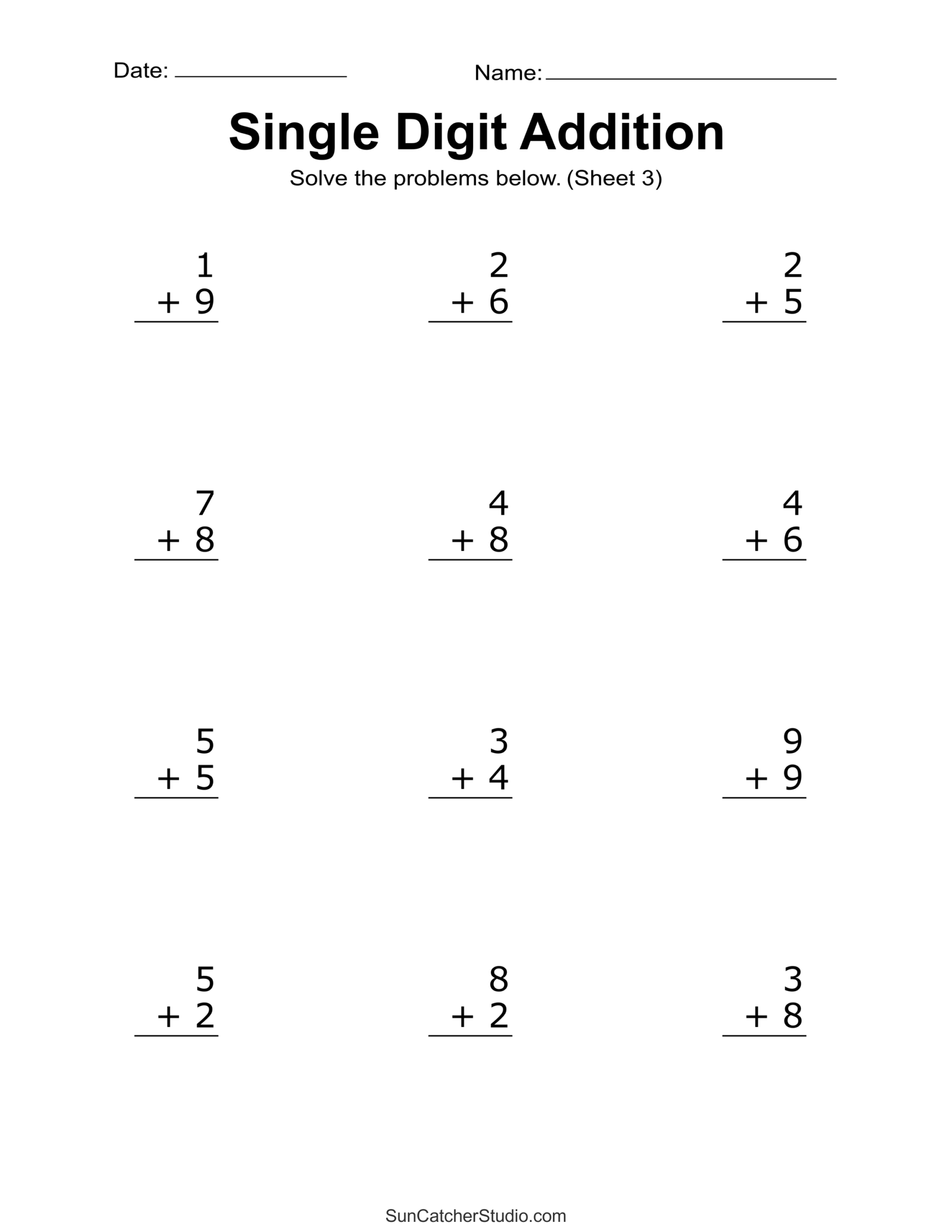Free Printable Math Worksheets With Answers