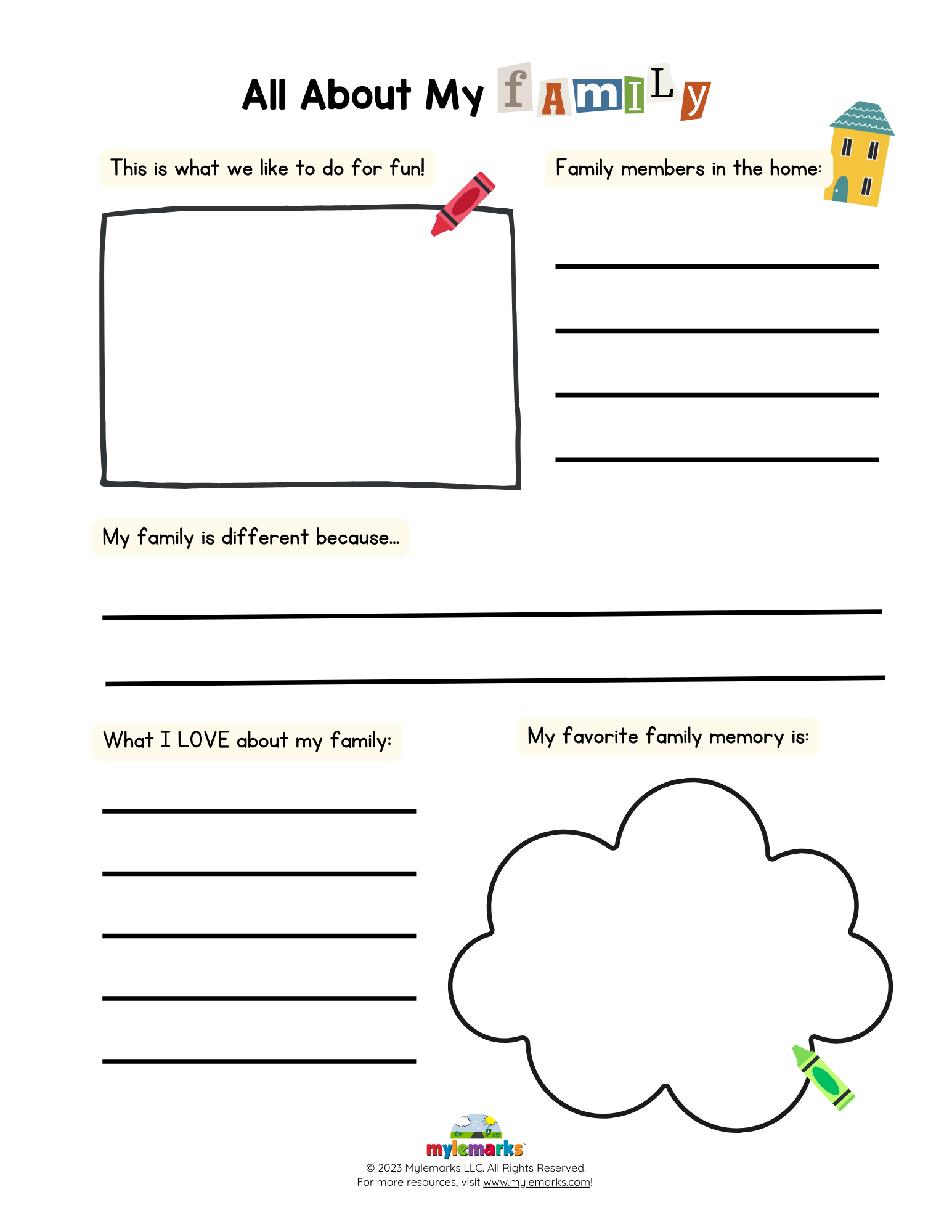 Family Worksheet Printable Family Worksheet Printable