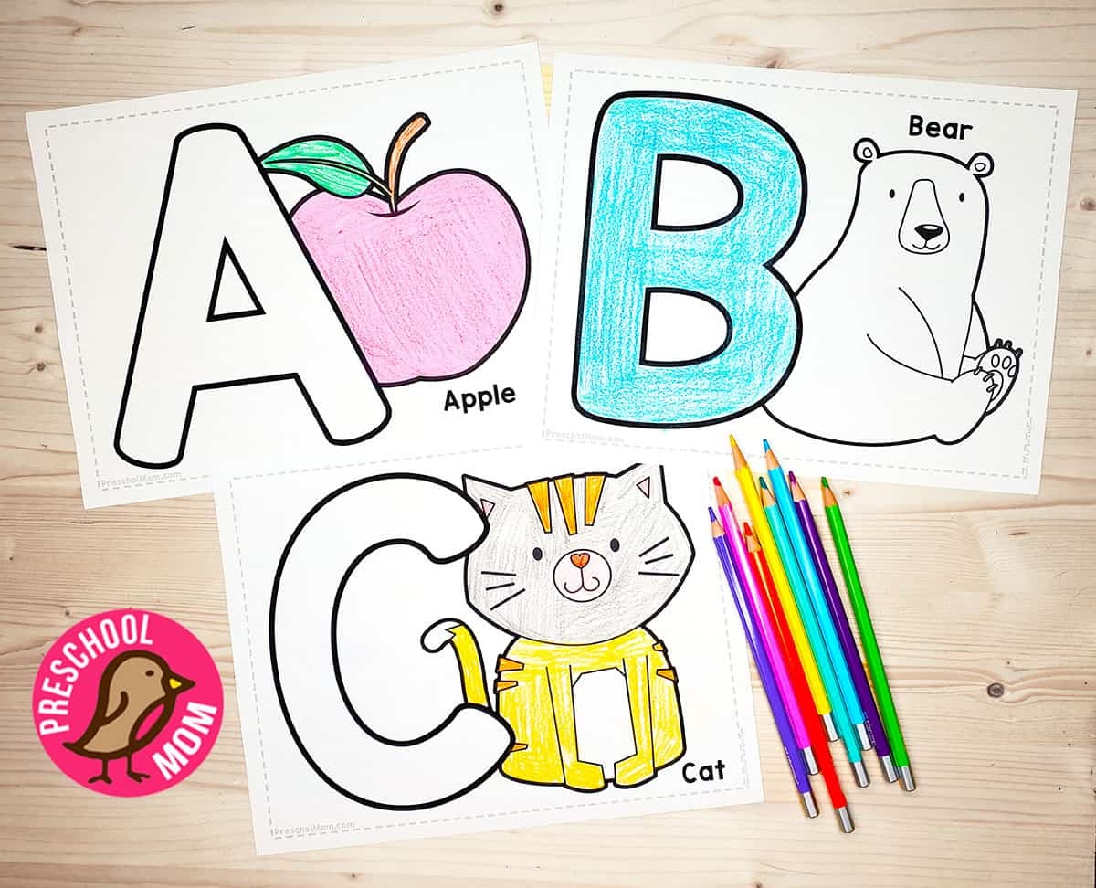 Alphabet Coloring Pages Preschool Mom