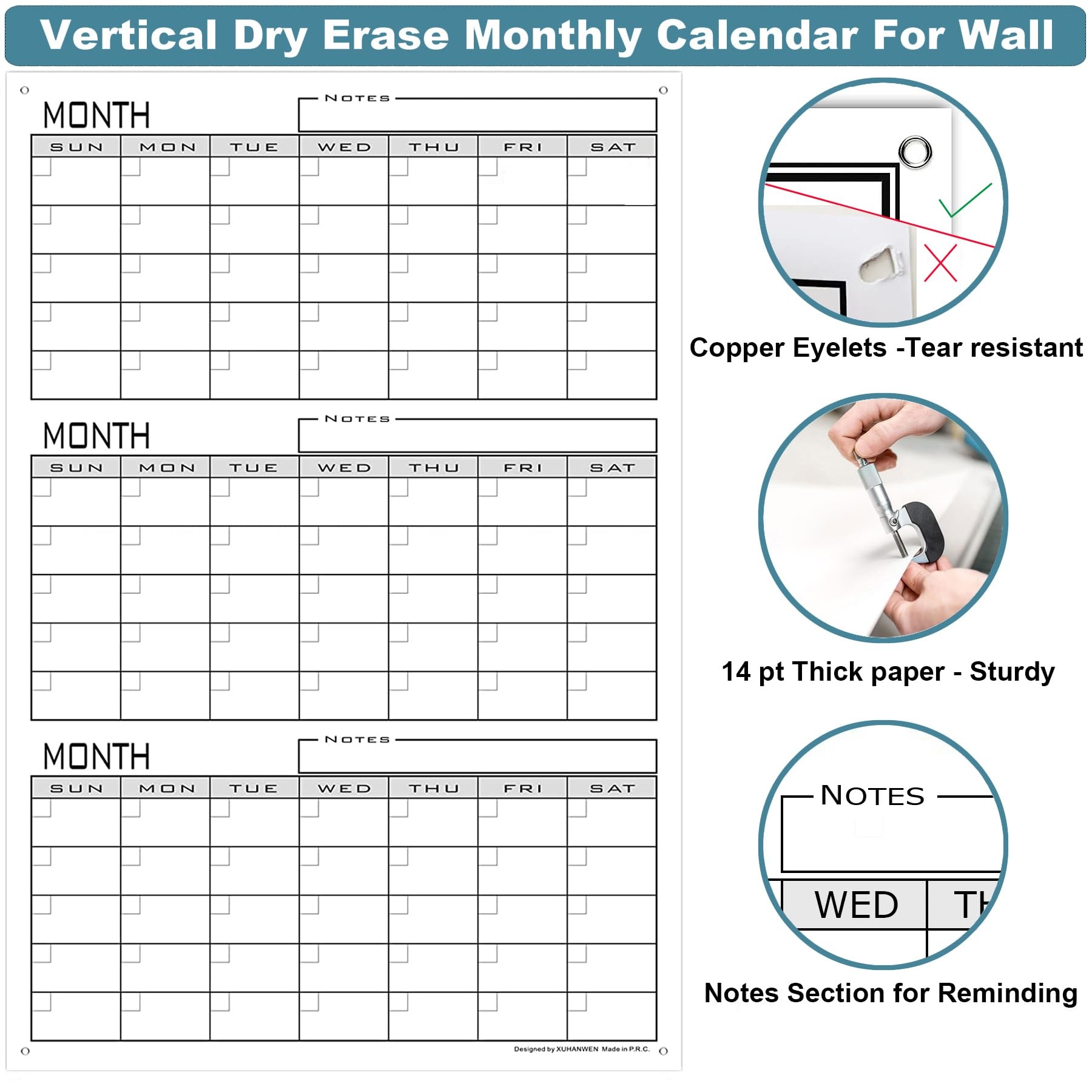3 Month Calendar Free Printable