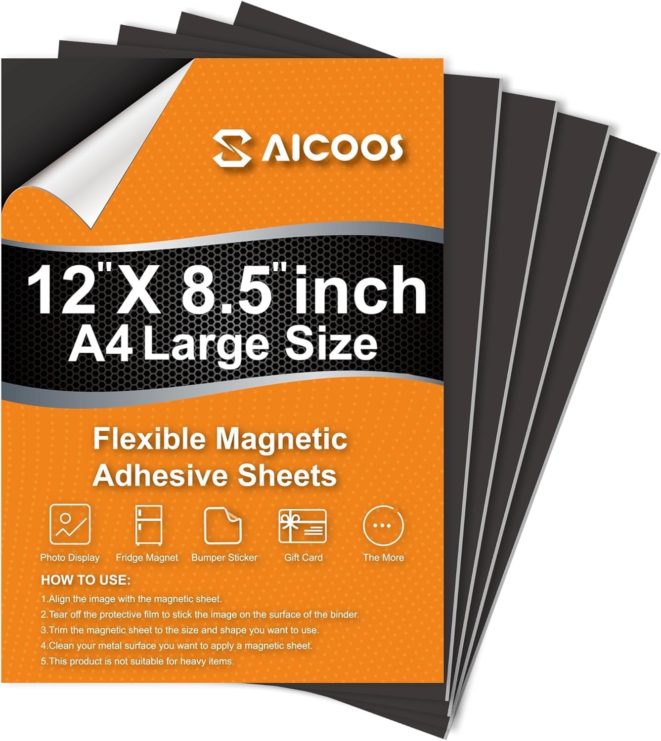 Amazon Magnetic Sheets With Adhesive Backing Easy To Cut Magnet Sheet For Photos Stickers Die Storage A4 Large Size 12 X 8 5 Extra Strong And Durable Displate Magnets For