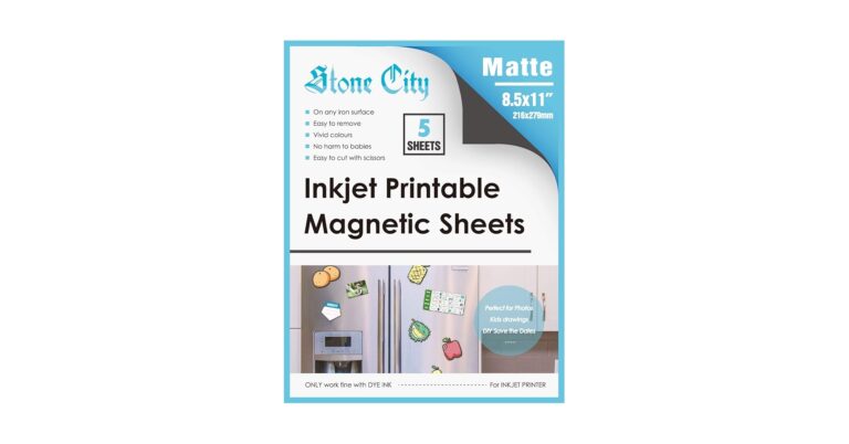 Amazon Stone City Printable Magnetic Sheets 8 5x11 Inch 5 Sheets Matte Magnet Paper Sheet For Inkjet Printer Flexible Magnetic Printer Paper For Fridge DIY Crafts Office Products