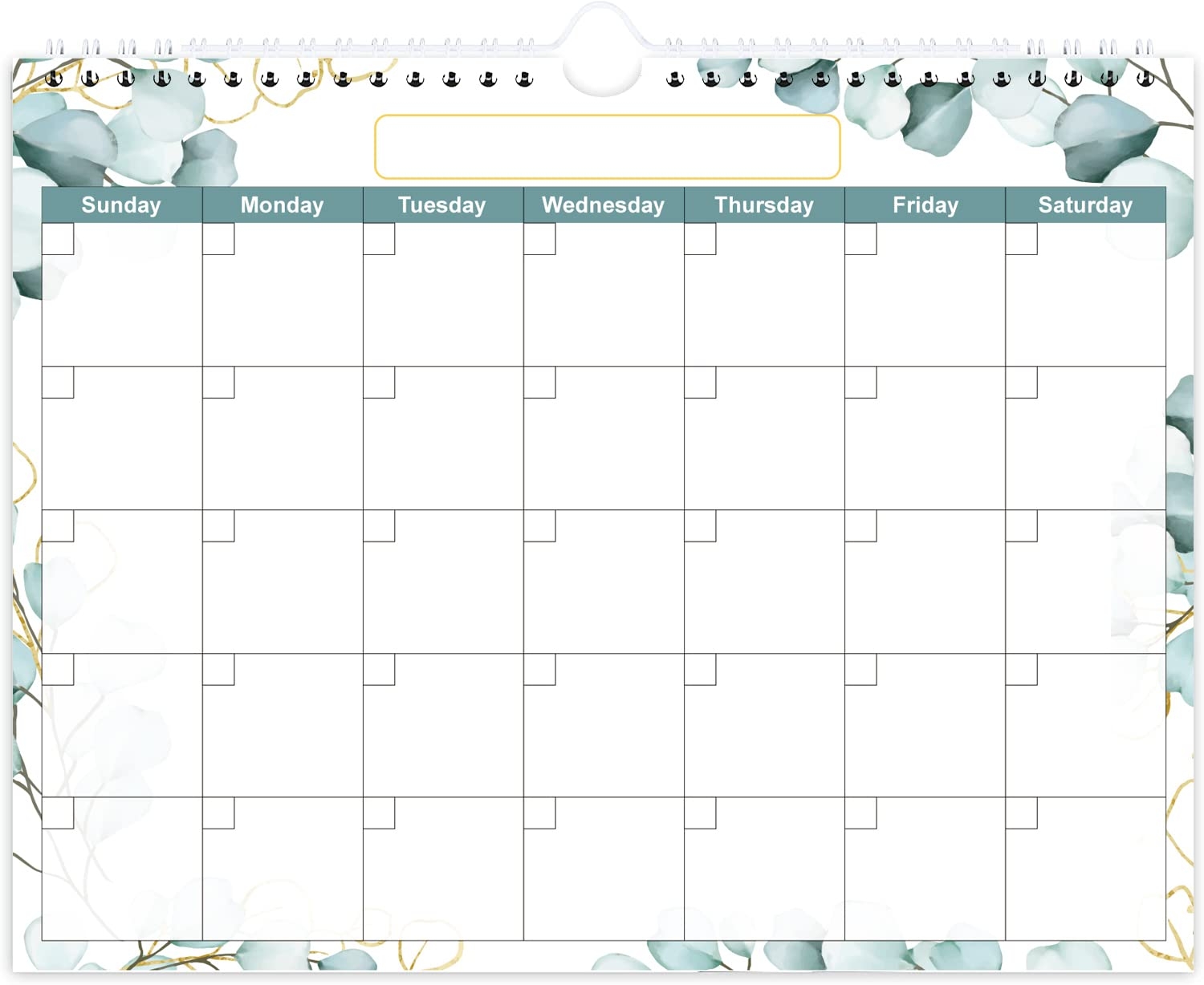 Amazon Undated Monthly Calendar For 2025 2026 Or Any Year Calendar Planner For Home Office Classroom School 12 Months Calendar With Thick Paper 8 5 X 12 Green Leaf Office Products