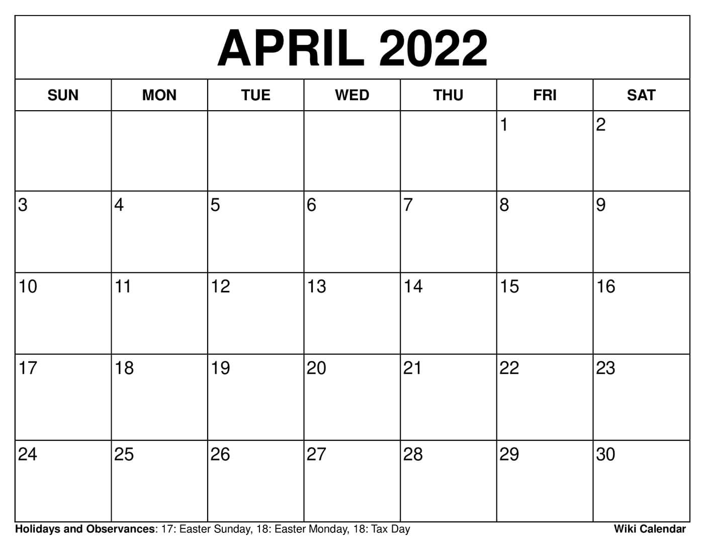 April 2025 Calendar Printable Templates More