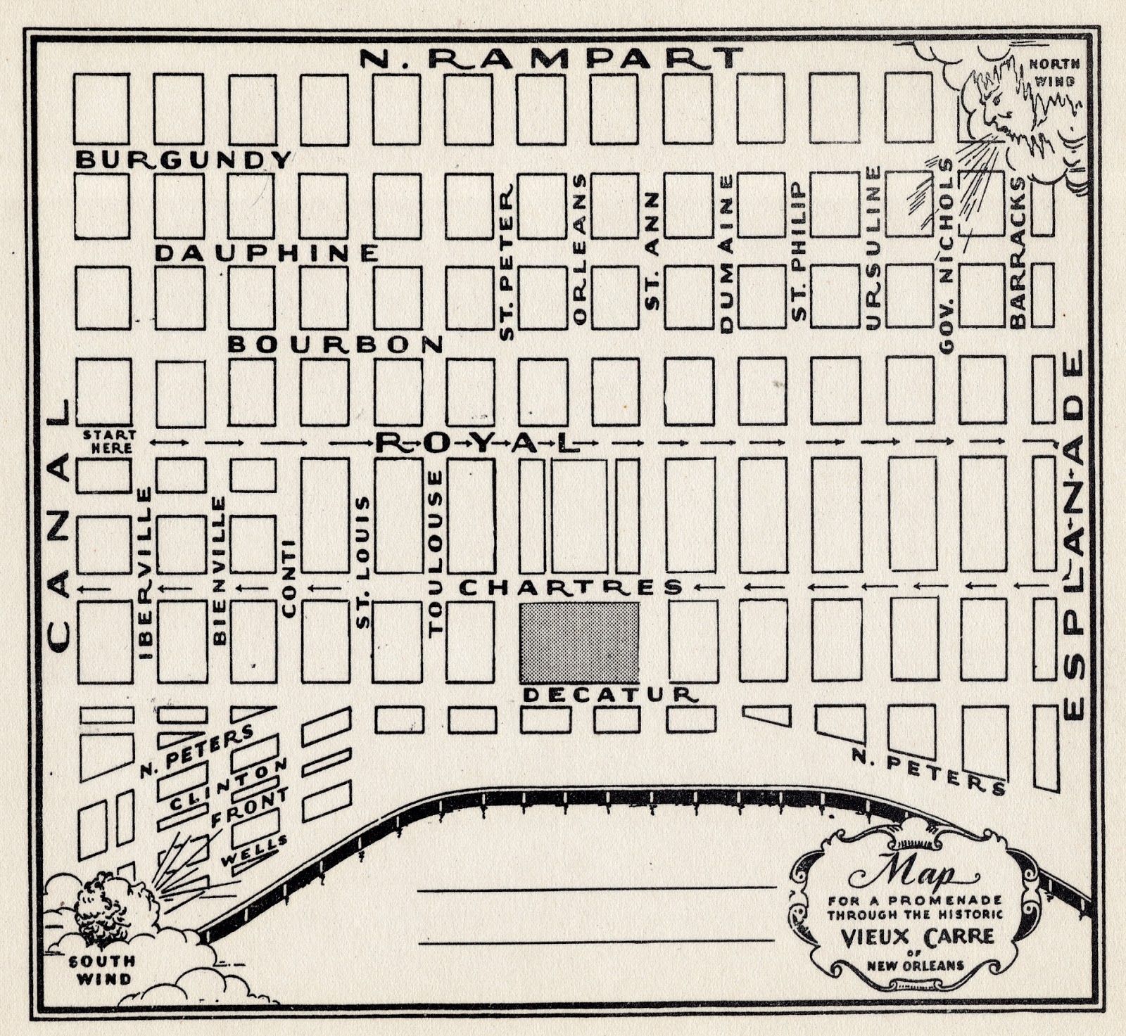 French Quarter Printable Map
