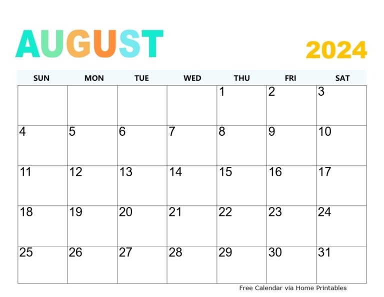 August 2024 Calendar 20 Free Templates To Download 