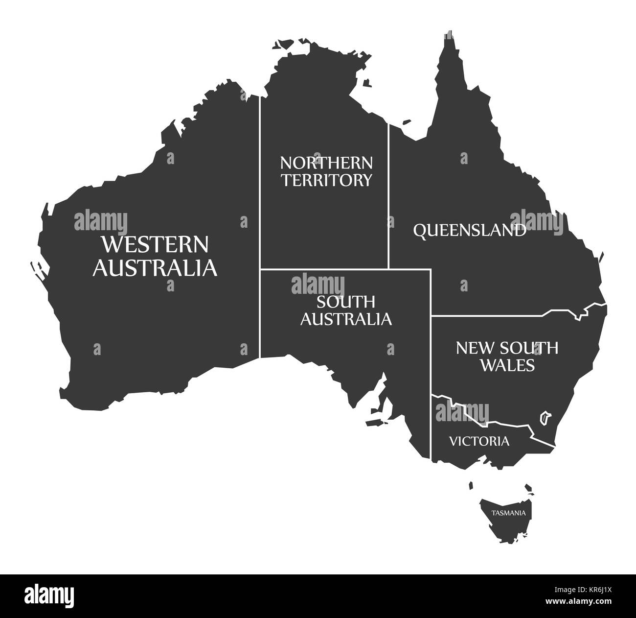 Australia Map Black And White Printable
