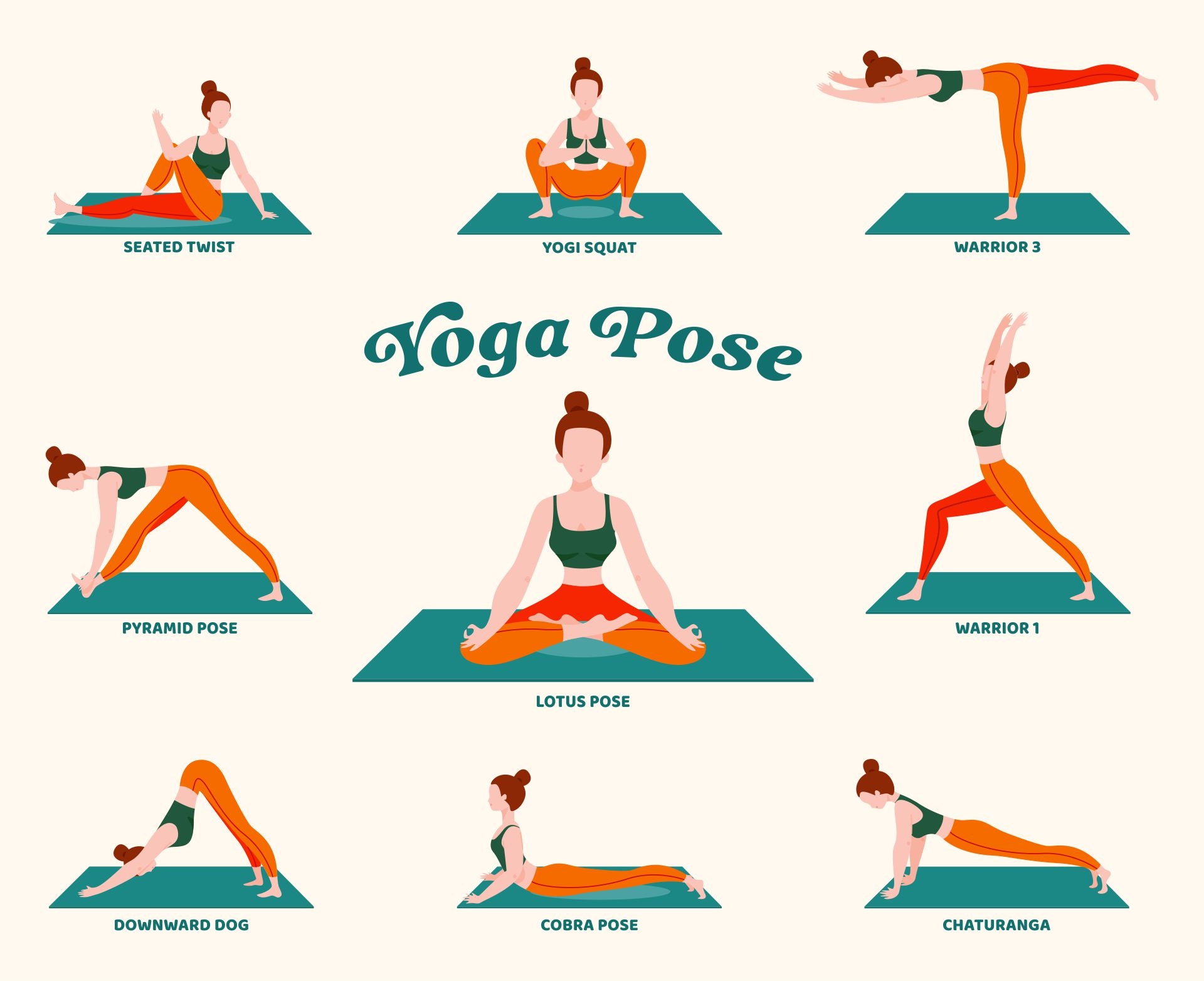 Beginner Yoga Routine Printable Printable Beginner Hatha Yoga Hatha Yoga Poses Store