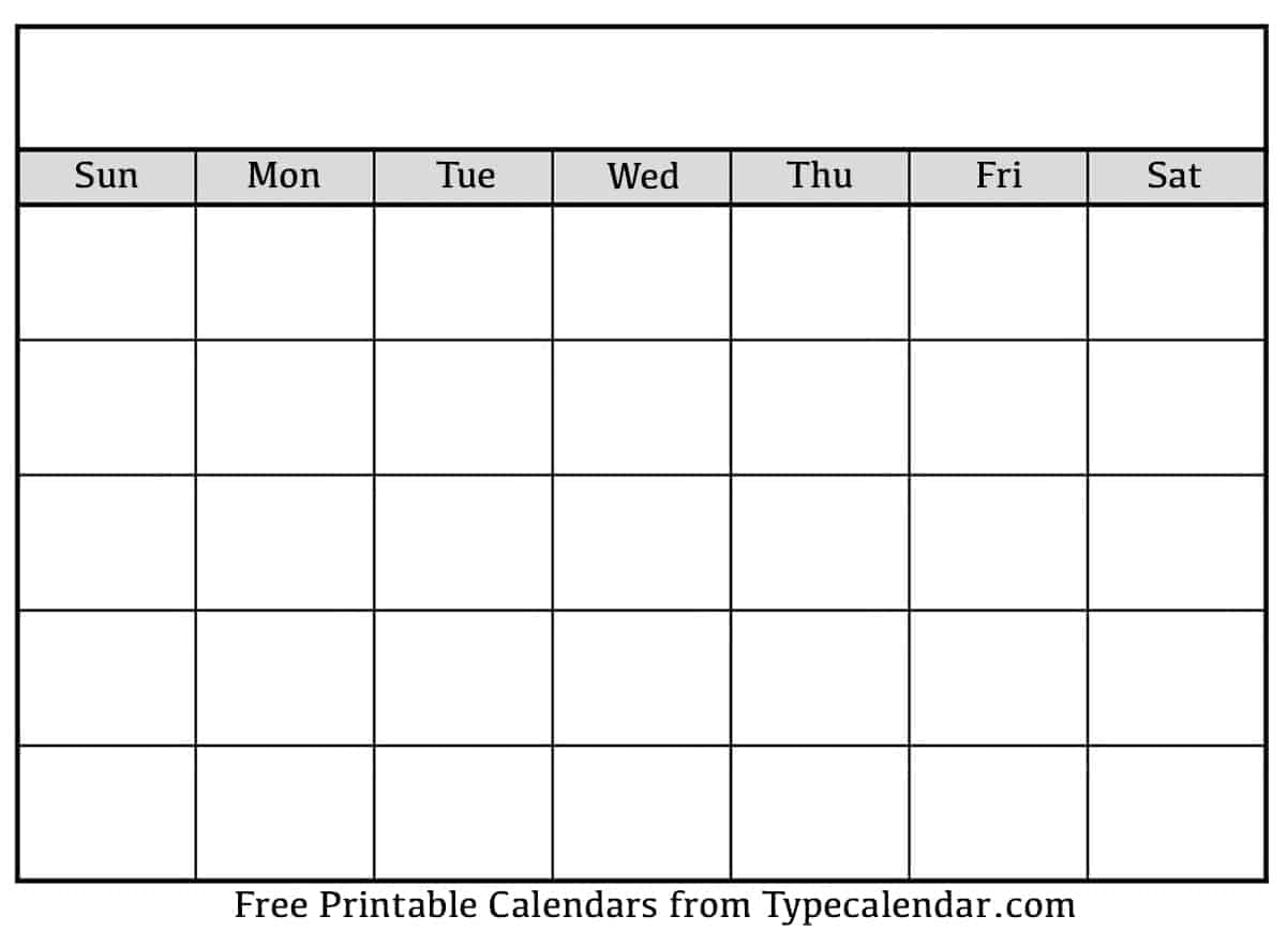 Blank Calendar Printable Apache OpenOffice Templates