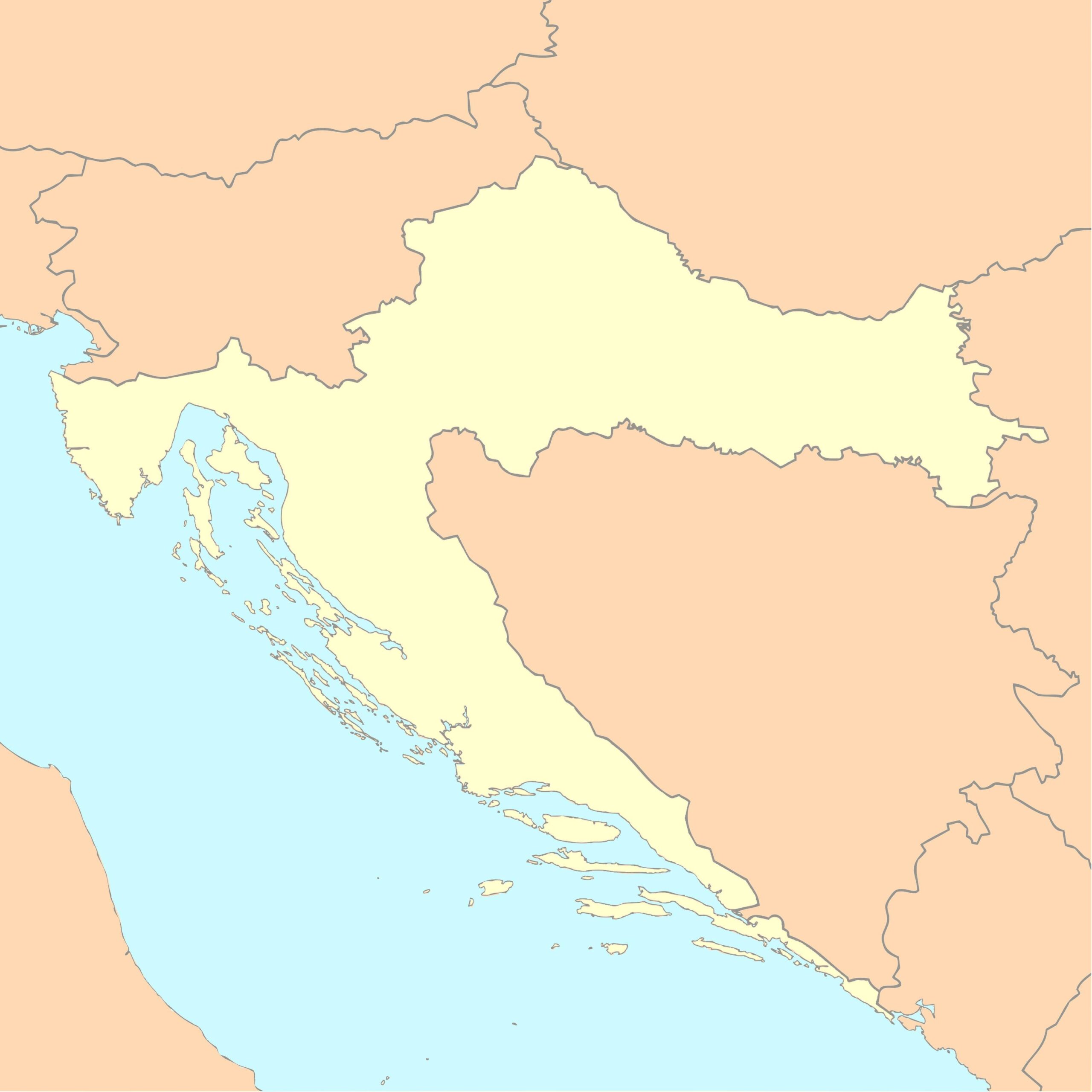 Blank Map Of Croatia Outline Map And Vector Map Of Croatia Blank Map Of Croatia Outline Map And Vector Map Of Croatia