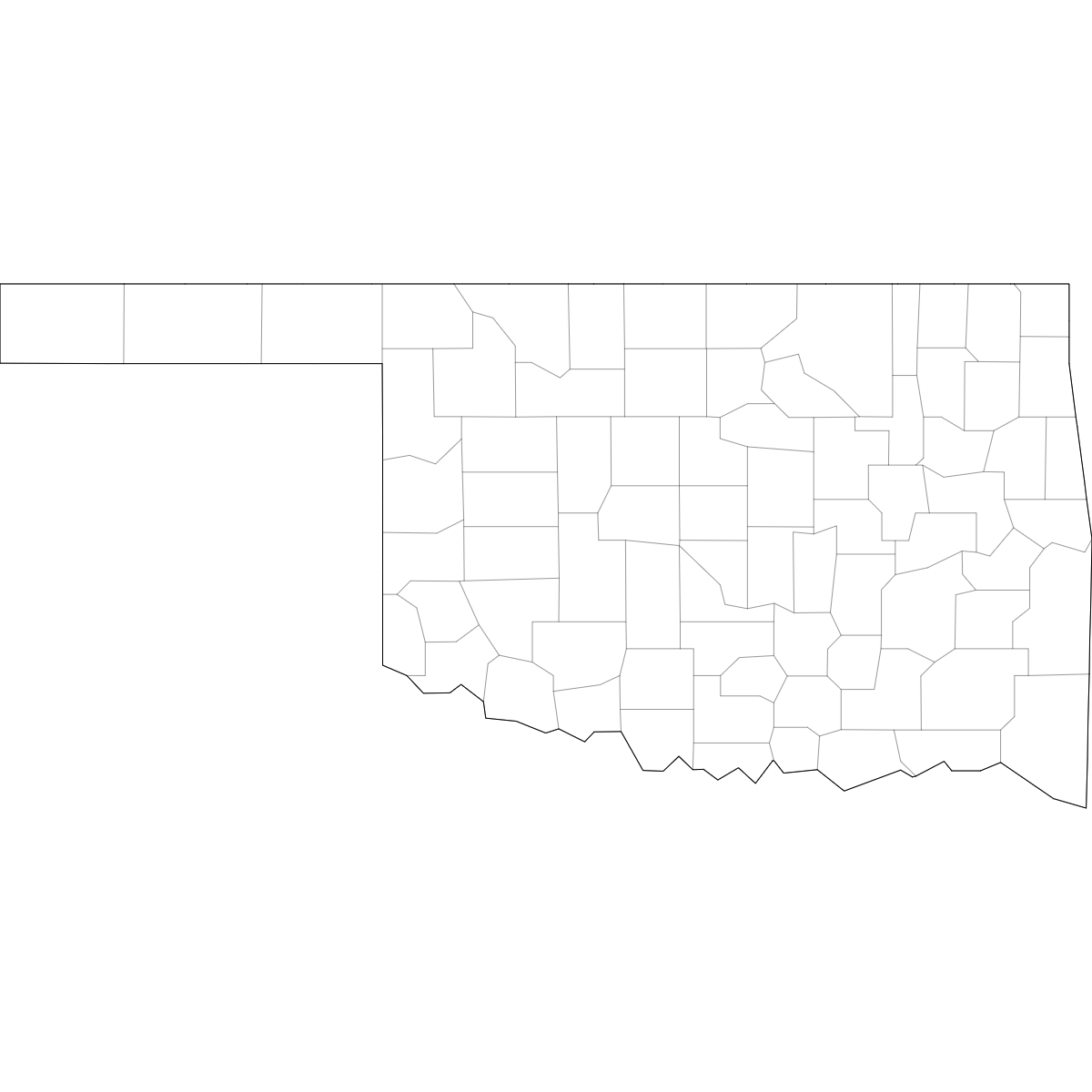 Oklahoma State Map Printable Oklahoma State Map Printable