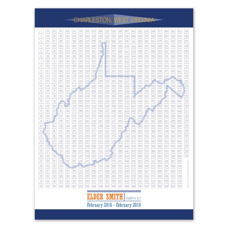 Borders Missionary Countdown Calendar In LDS Missionary Banners Posters On LDSBookstore