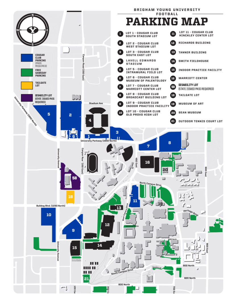 Printable Byu Map Printable Byu Map