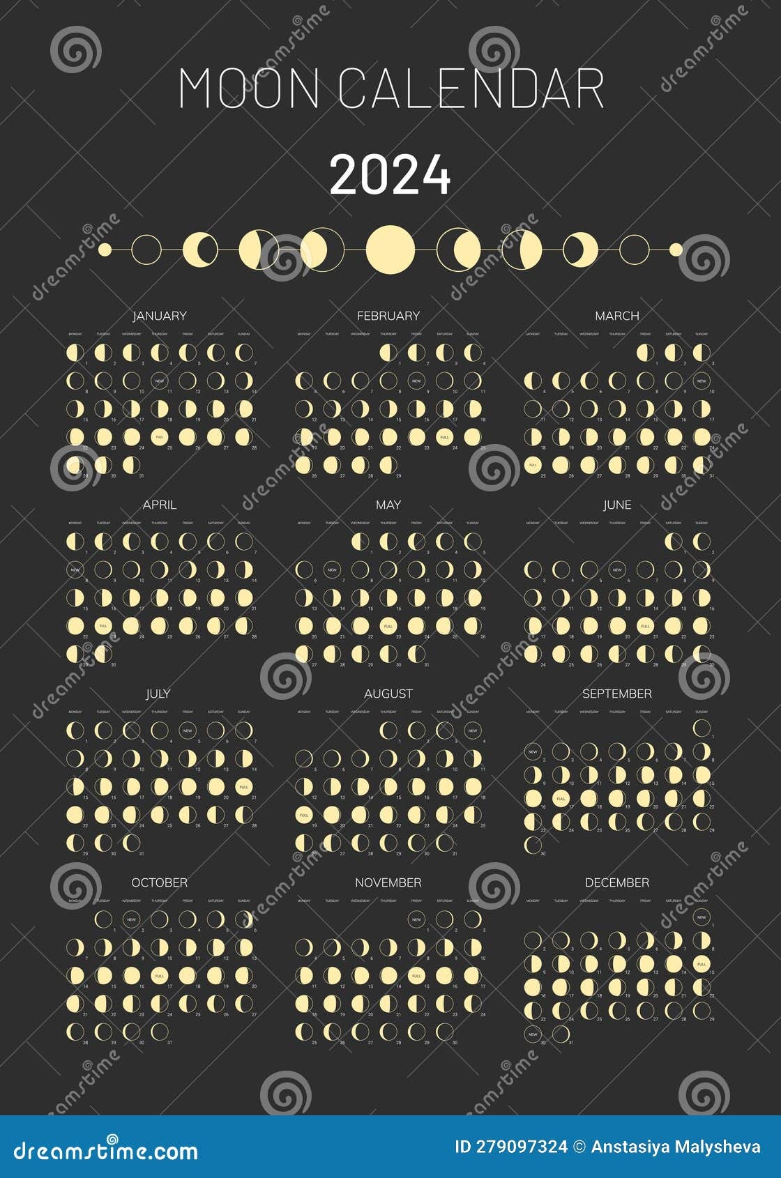 Calendar 2024 Moon Stock Illustrations 568 Calendar 2024 Moon Stock Illustrations Vectors Clipart Dreamstime