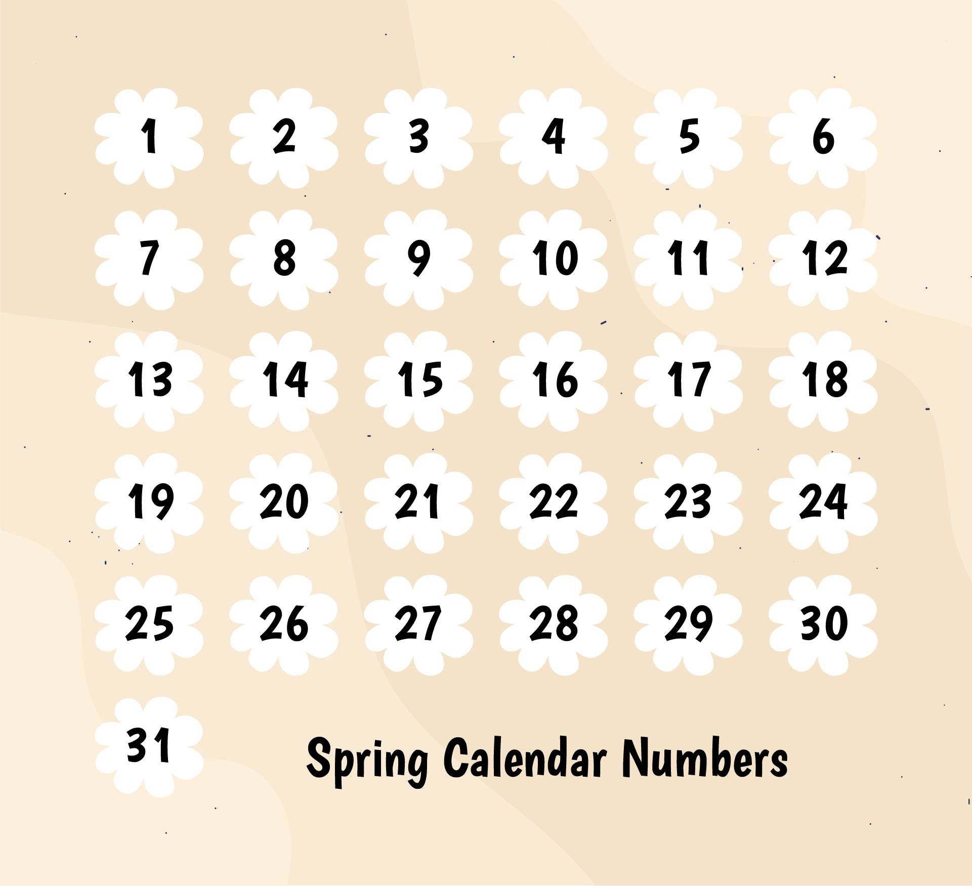 Printable Calendar Numbers Free Printable Calendar Numbers Free