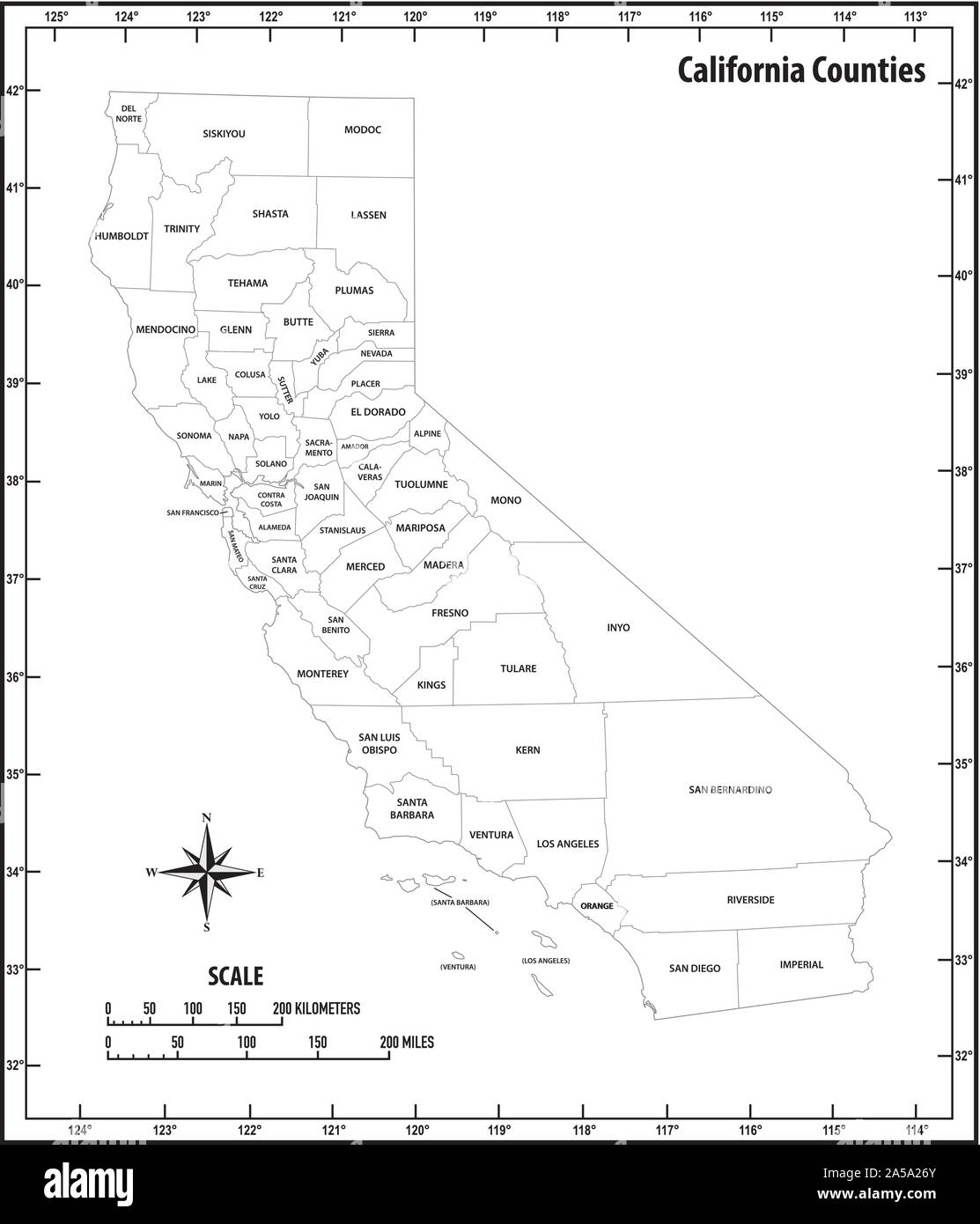 Printable Outline Map Of California Printable Outline Map Of California