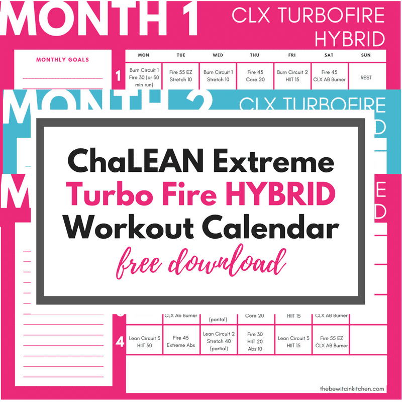 Chalean Extreme Calendar Printable Chalean Extreme Calendar Printable