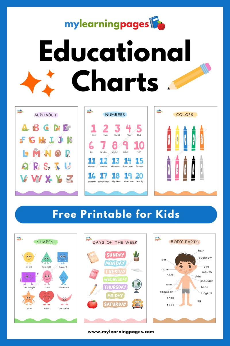 CHARTS FOR KIDS My Learning Pages