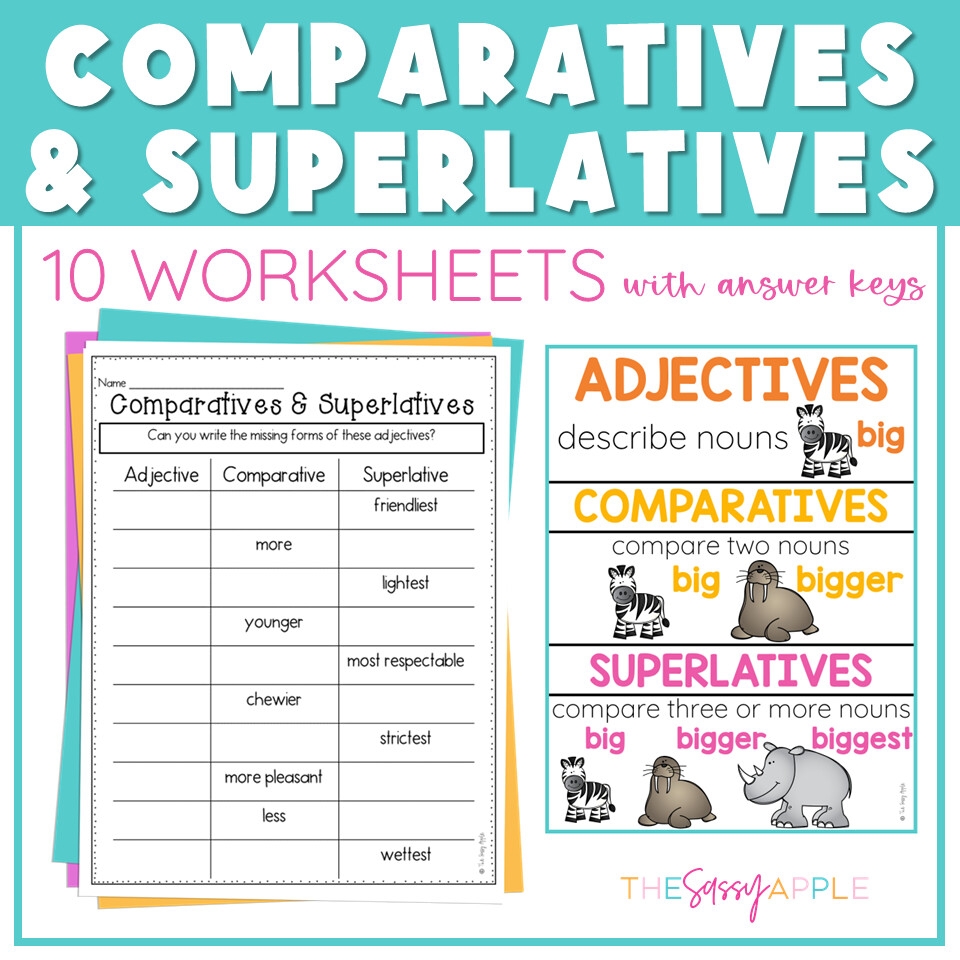 Free Printable Comparative And Superlative Worksheets