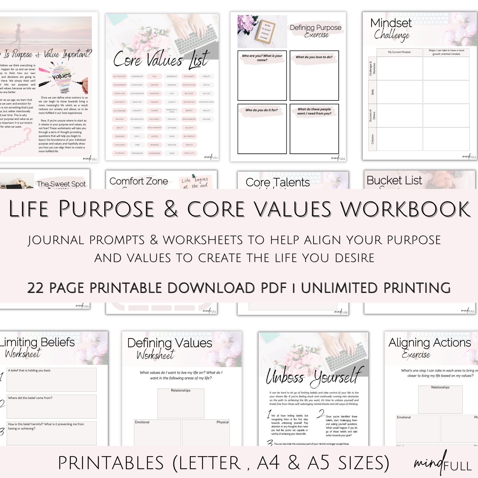 Printable Core Values Worksheet