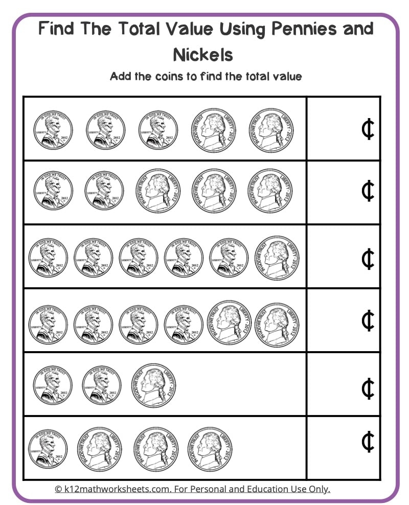 Money Counting Worksheets Free Printable