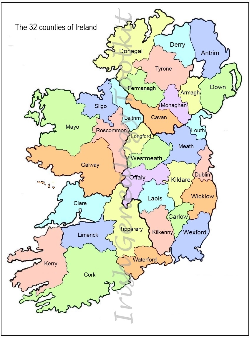 County Map Of Ireland Free To Download County Map Of Ireland Free To Download