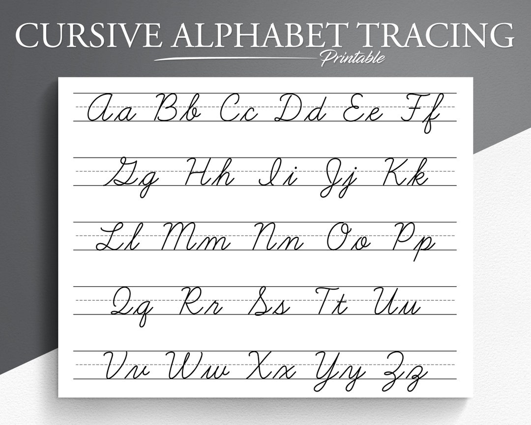 Cursive Alphabet Tracing Worksheet Printable Trace The Cursive Alphabet Cursive Practice Letter Tracing Tracing Worksheets Etsy UK Cursive Alphabet Tracing Worksheet Printable Trace The Cursive Alphabet Cursive Practice Letter Tracing Tracing Worksheets Etsy UK