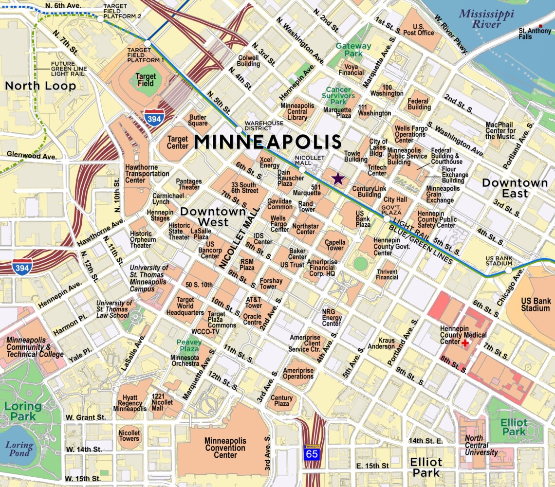 Printable Map Of Downtown Minneapolis