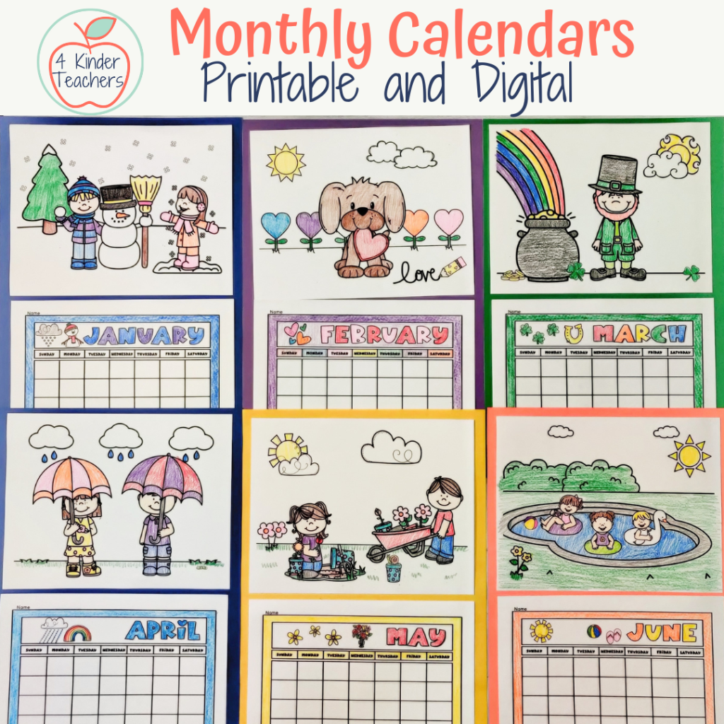Cute Kindergarten Calendar Printables And Toppers Cute Kindergarten Calendar Printables And Toppers