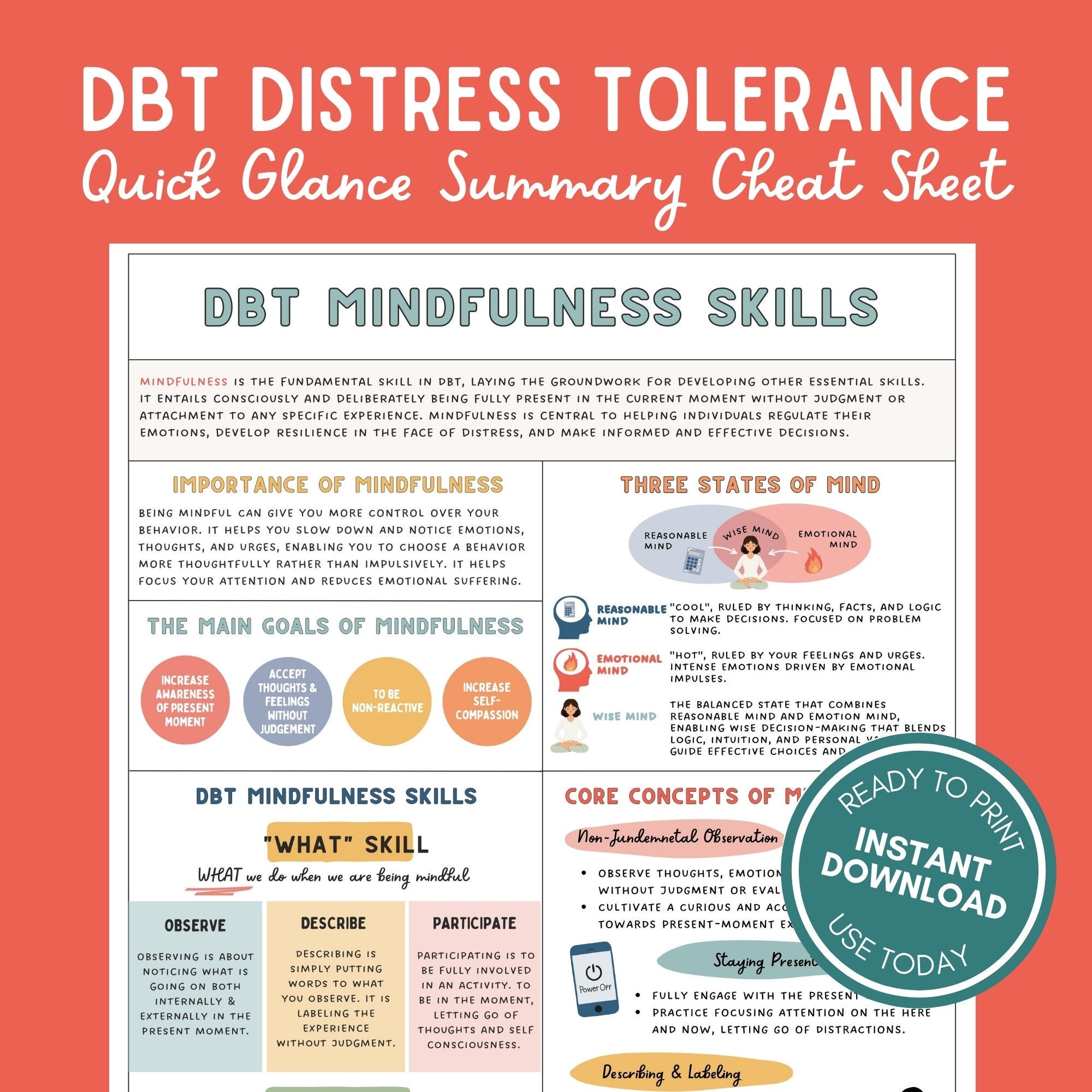 Dbt Cheat Sheet Printable