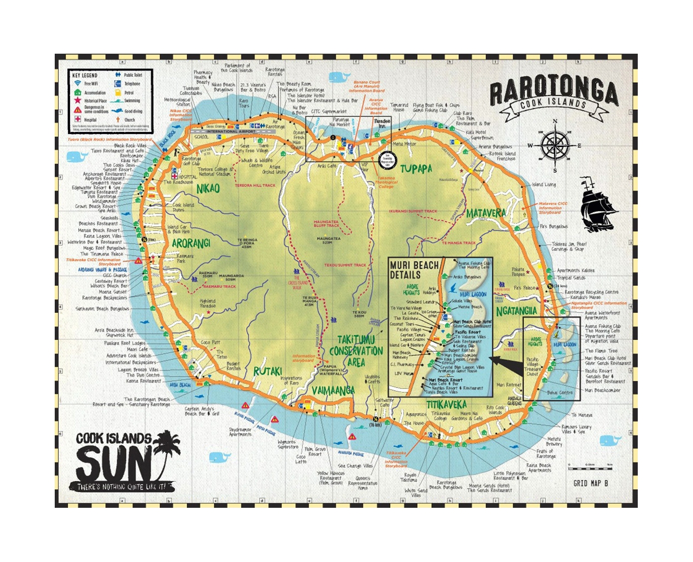 Detailed Travel Map Of Rarotonga Cook Islands Cook Islands Oceania Mapsland Maps Of The World
