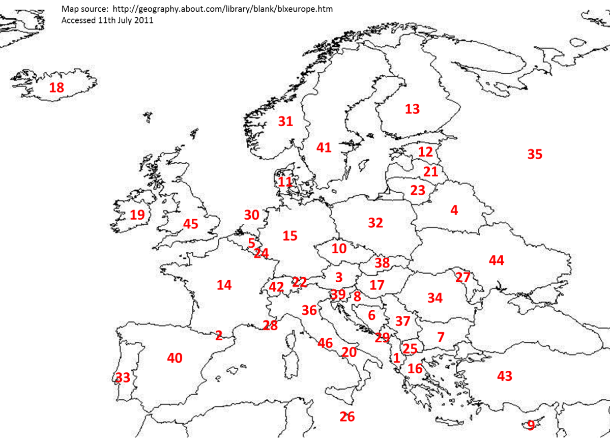 Do You Really Know Europe Free Downable European Countries Map Worksheets Library