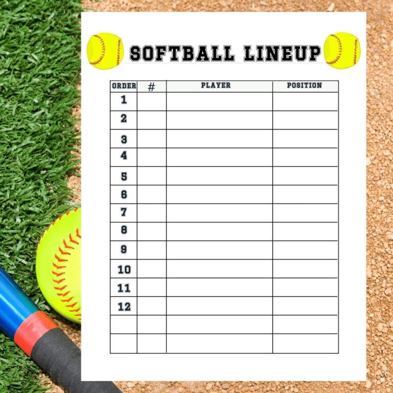 Editable Softball Lineup Card Printable softball Roster Chart Batting Lineup Dugout Organization Chart Etsy