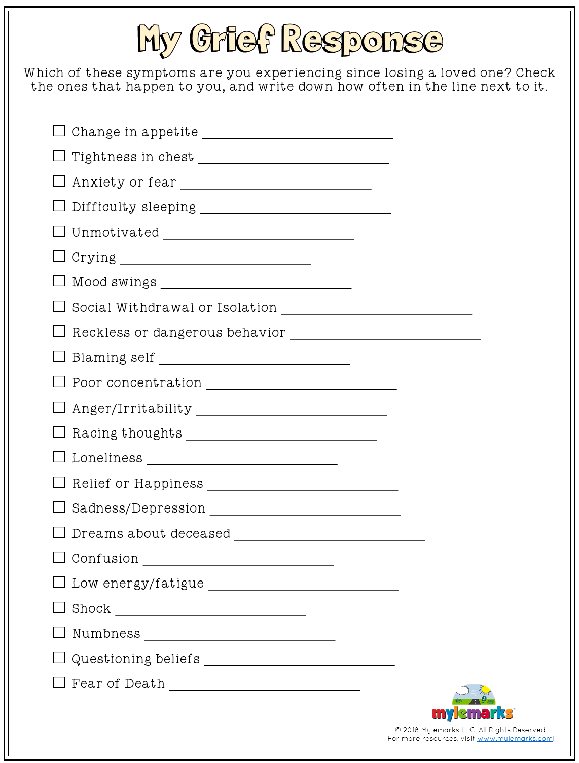 Free Printable Grief Worksheets For Adults Free Printable Grief Worksheets For Adults