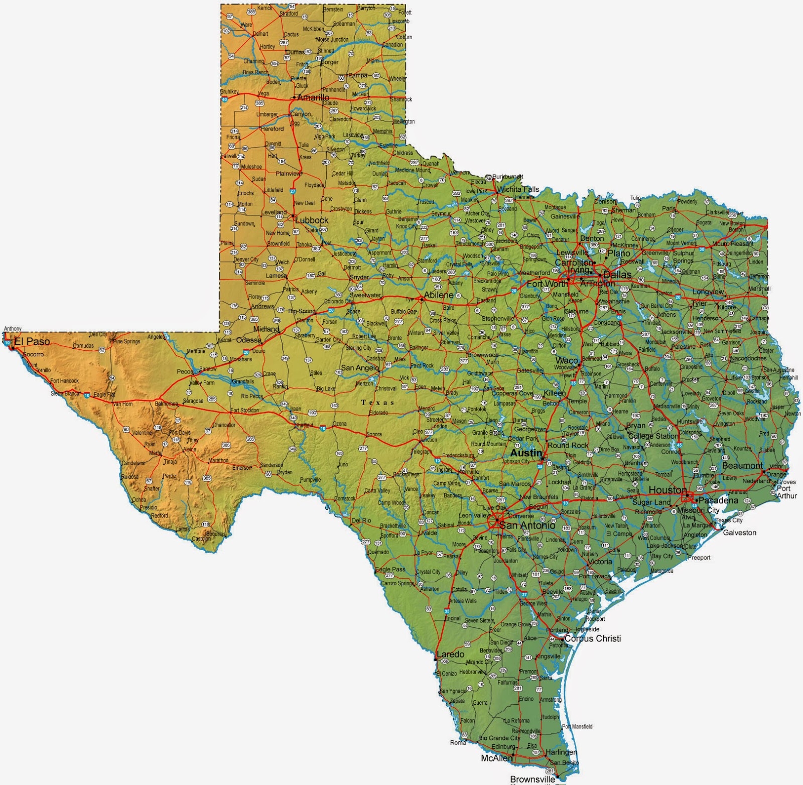 Entire Map Of Texas Entire Map Of Texas