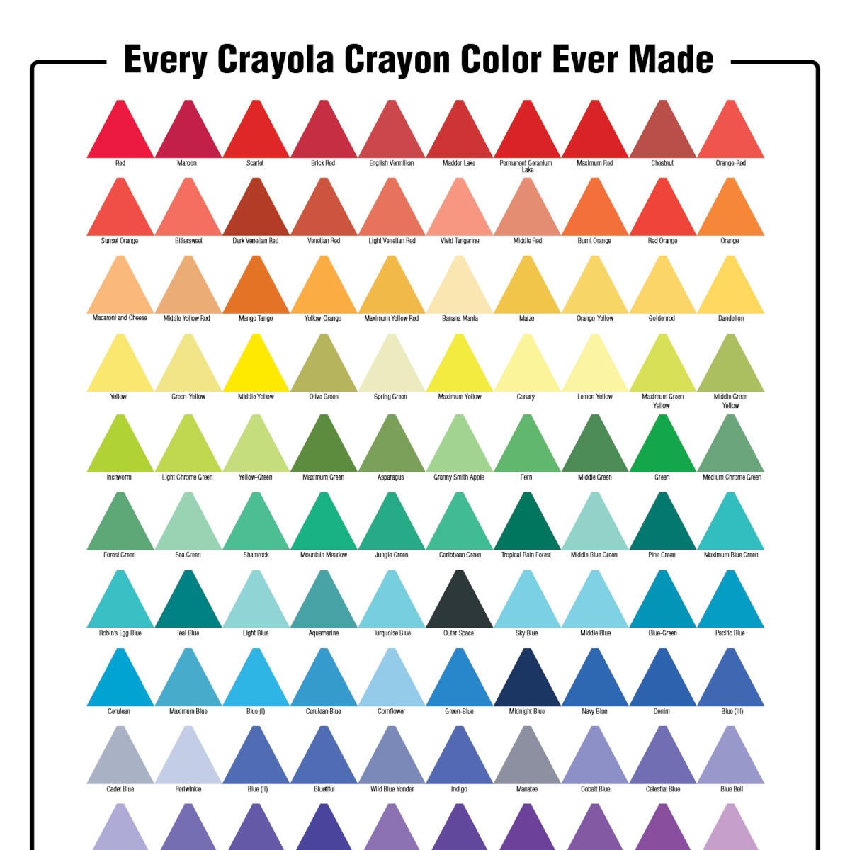 Every Crayola Crayon Color Ever Made AAA State Of Play