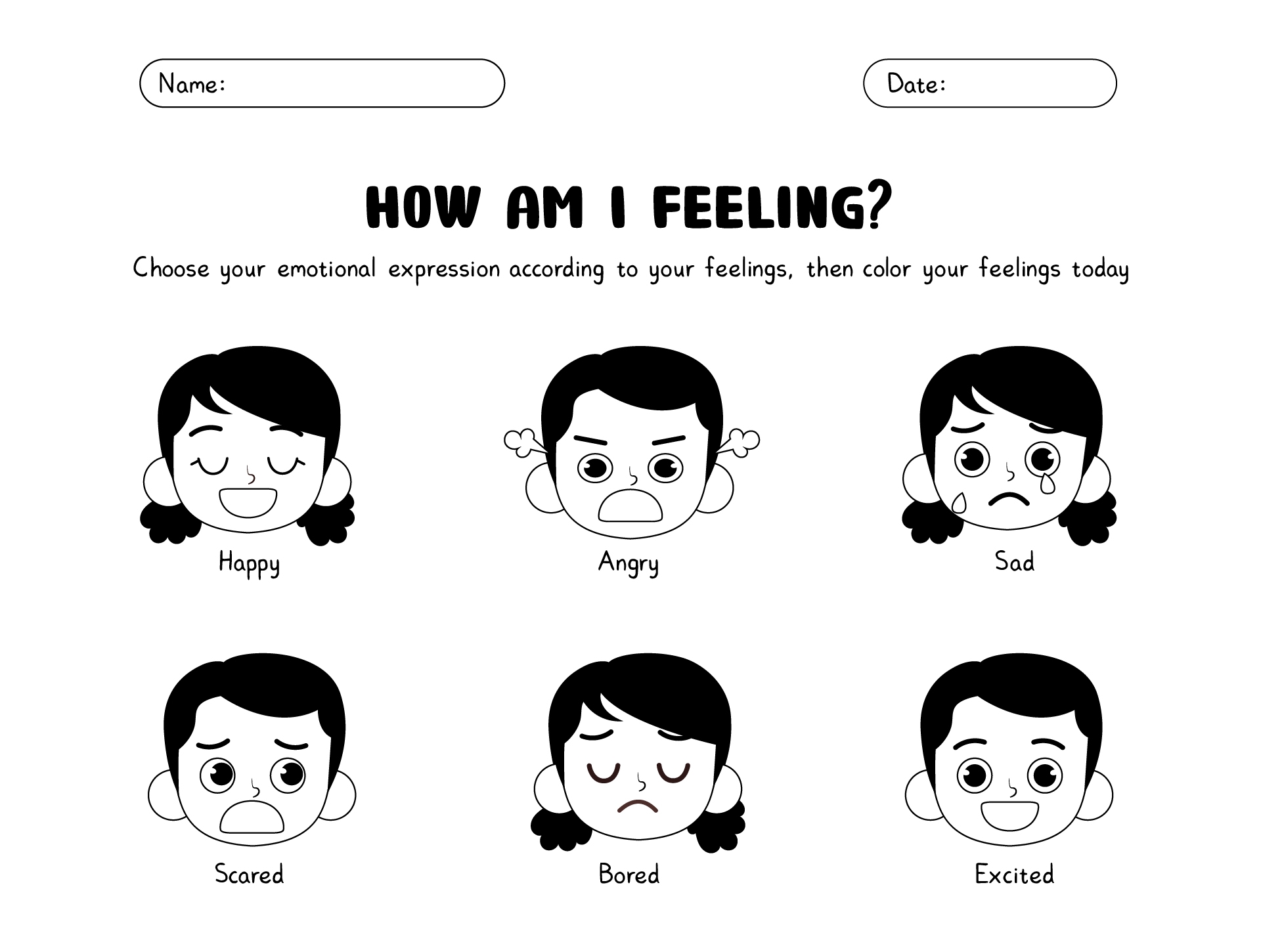 Feelings Chart 20 Free PDF Printables Printablee Feelings Chart 20 Free PDF Printables Printablee