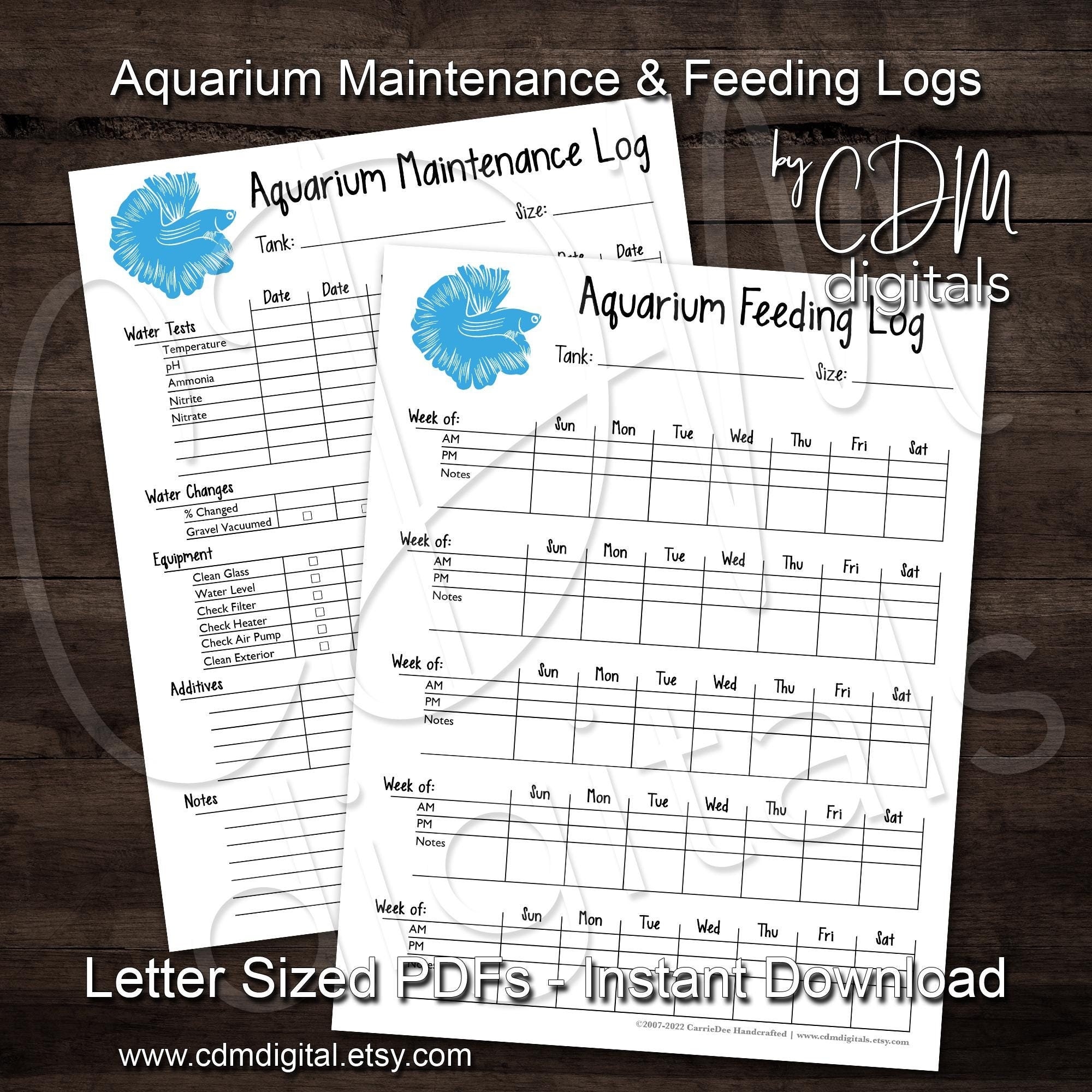 Fish Feeding Chart Etsy Canada Fish Feeding Chart Etsy Canada