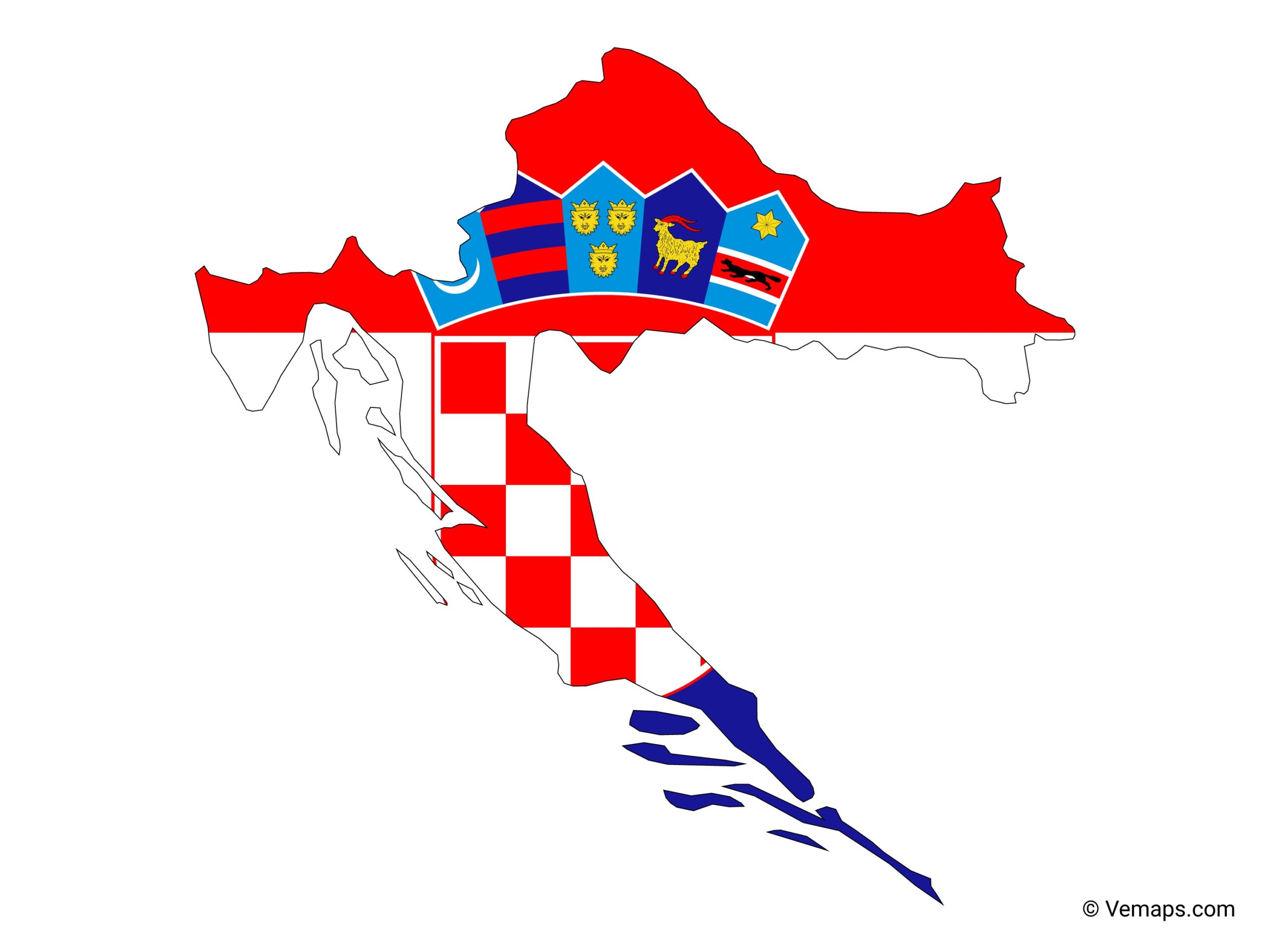 Free Printable Map Of Croatia Free Printable Map Of Croatia