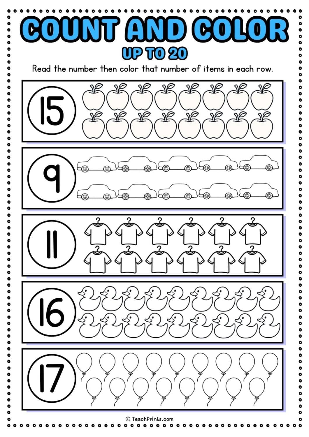 Free 1 20 Counting Worksheets Teach Prints Free 1 20 Counting Worksheets Teach Prints