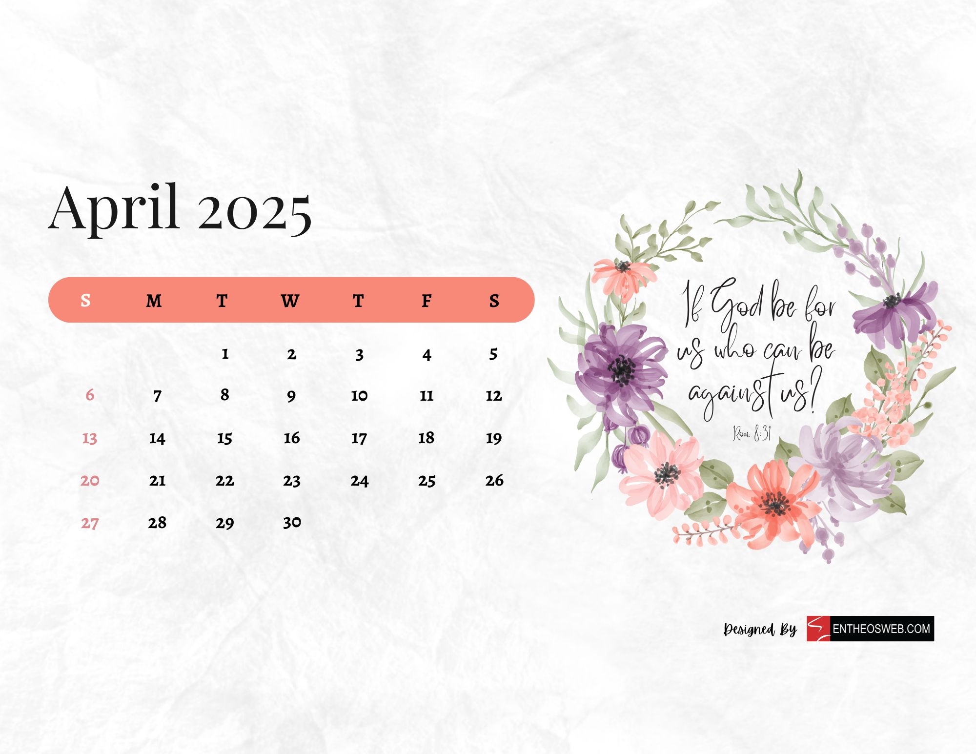 Free 2025 Christian Calendar Printable With Bible Verses EntheosWeb