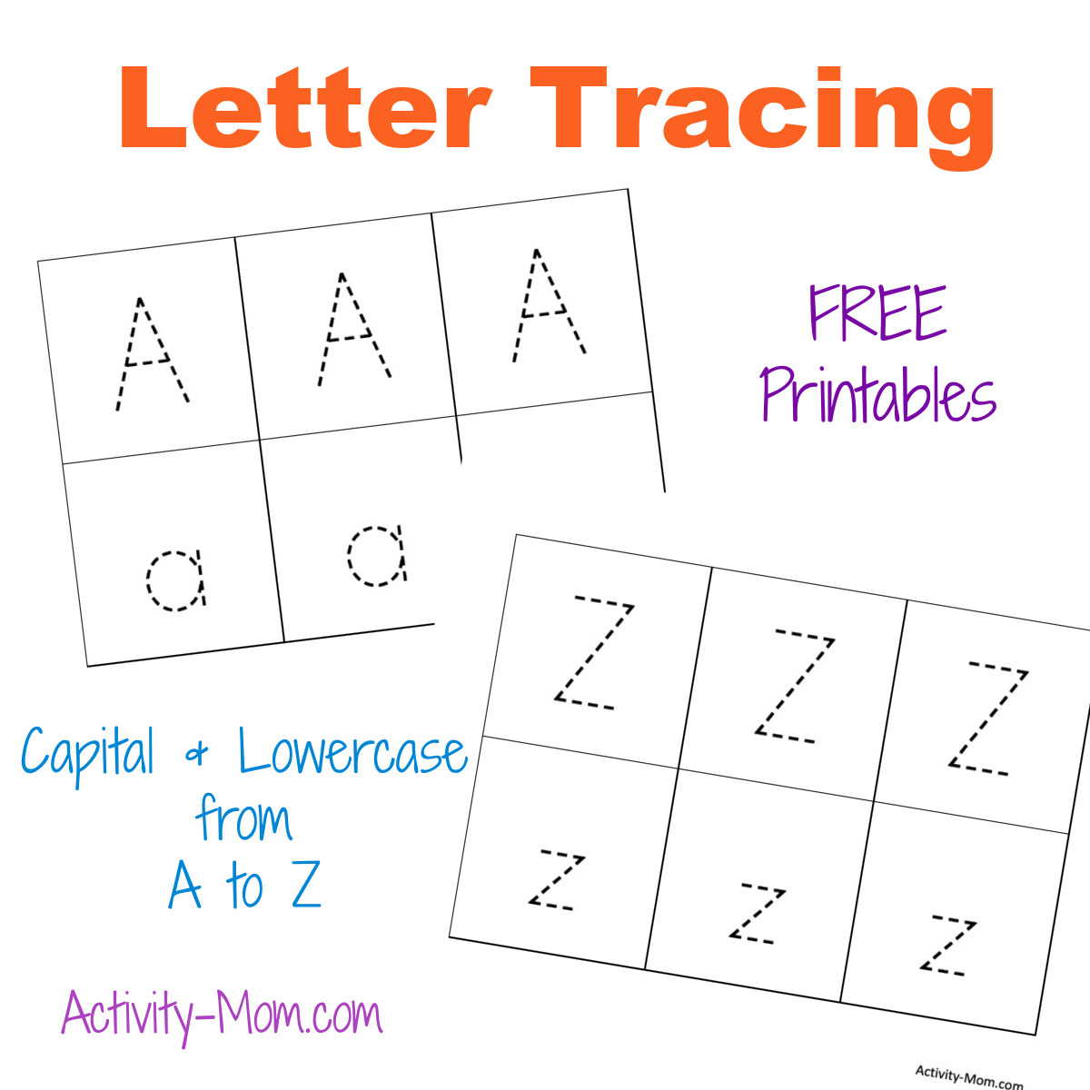 Preschool Printable Letter Tracing Worksheets