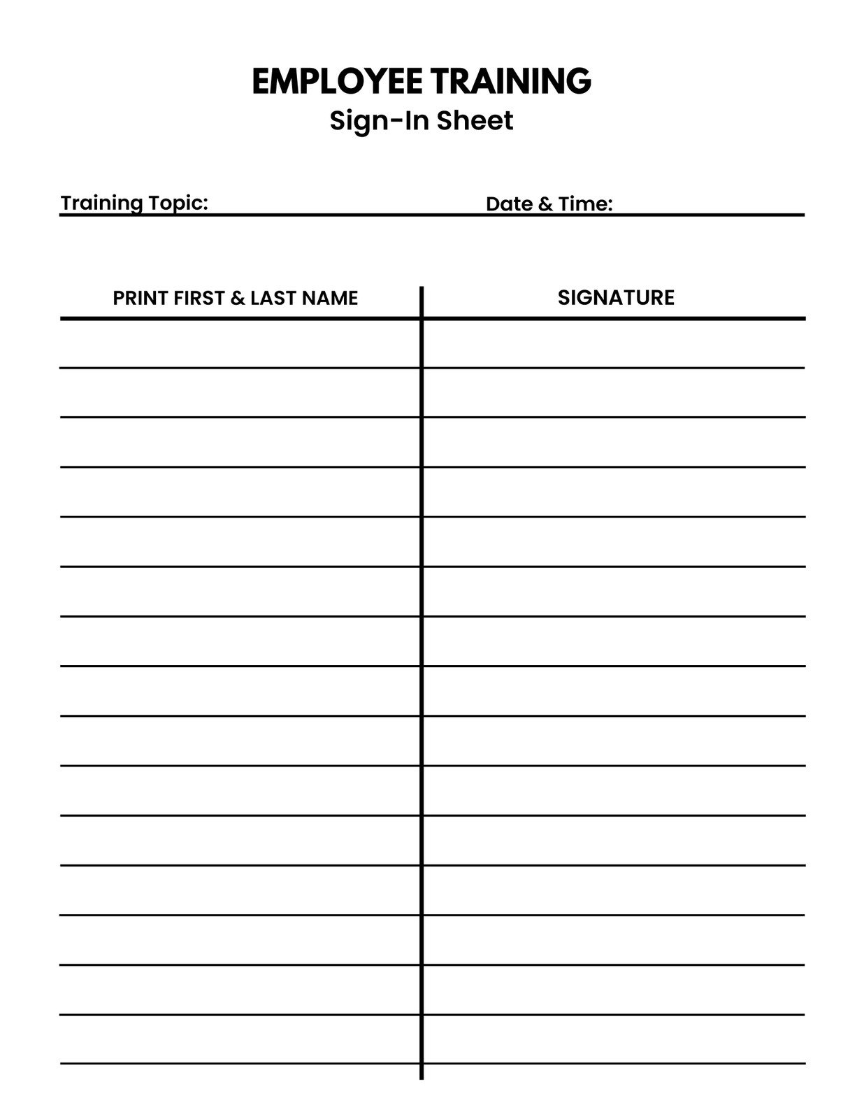 Free And Customizable Sign Up Sheet Templates