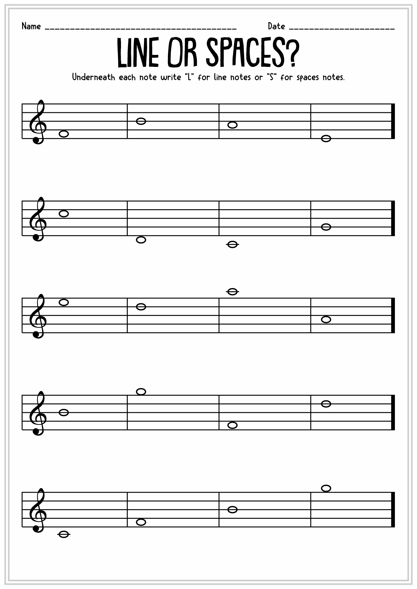 Printable Free Piano Worksheets For Beginners