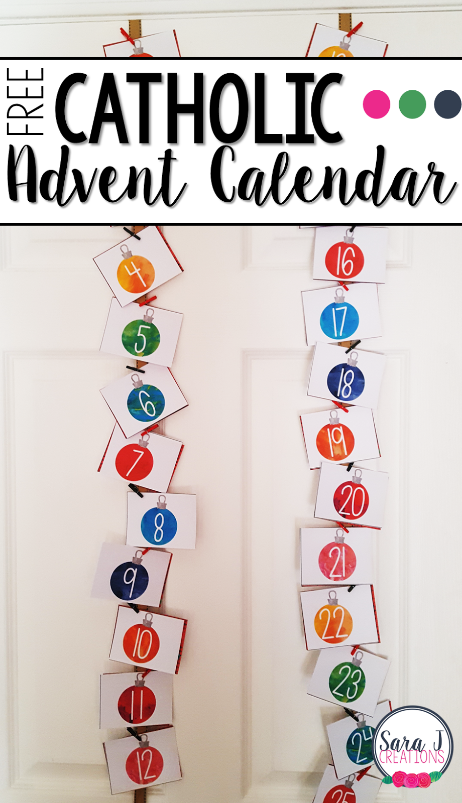 Free Catholic Advent Calendar Sara J Creations